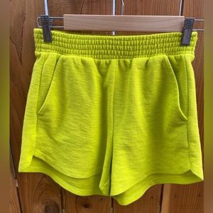 Old Navy Neon Yellow High Waisted Lounge Shorts